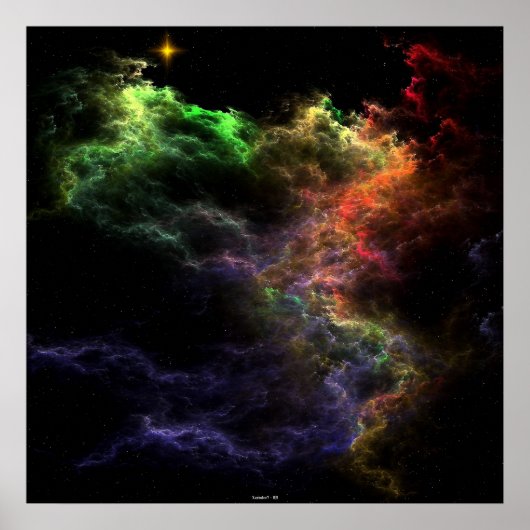 Art Stucco Nebula Cluster Poster (Voorkant)