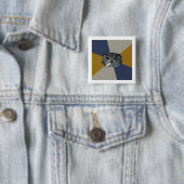 Art Student Owl Advice Animal Meme Vierkante Button 5,1 Cm (In situ)