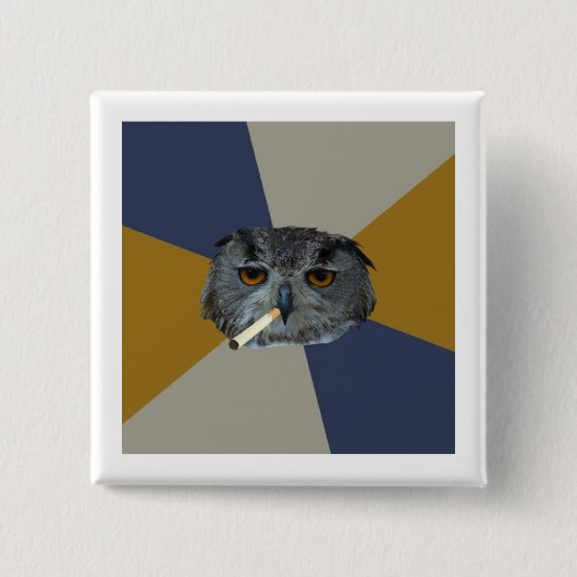 Art Student Owl Advice Animal Meme Vierkante Button 5,1 Cm (Voorkant)