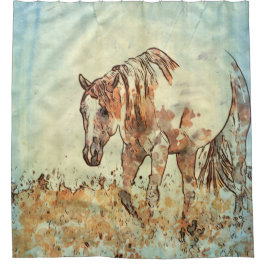 Art Studio 12216 Paarden Douchegordijn