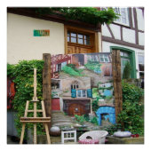 Art Studio met Poster voor schilderen en Easel Gla (Voorkant)