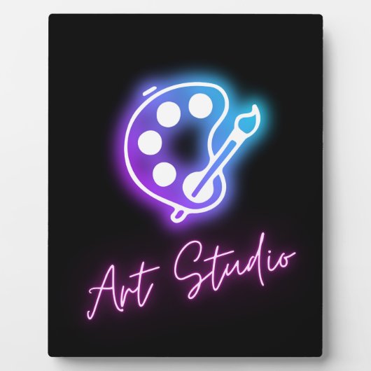 Art Studio Neon Line Art Fotoplaat (Voorkant)