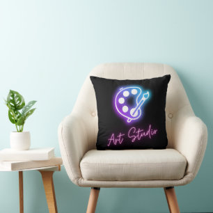 Art Studio Neon Line Art Kussen