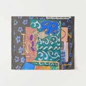 Art Studio voegt tekst toe, tapijt Wandkleed (Voorkant (horizontaal))