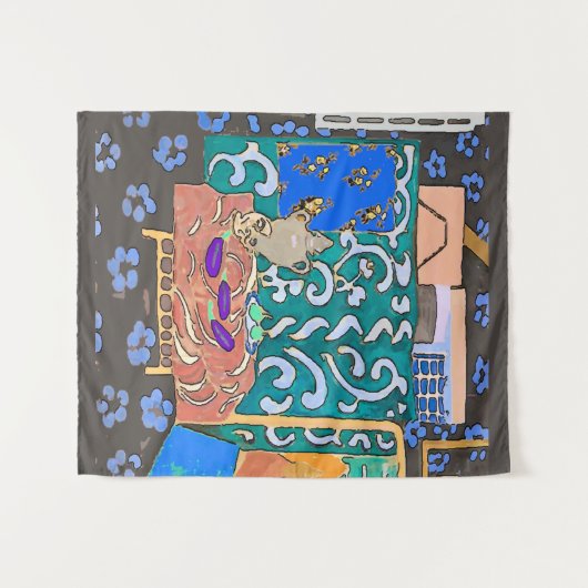 Art Studio voegt tekst toe, tapijt Wandkleed (Voorkant (horizontaal))