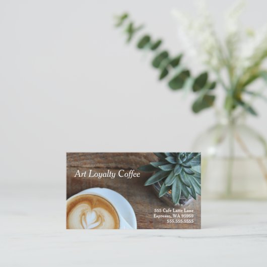 Art & Succulent Loyalty Coffee Punch Card (Staand voorkant)