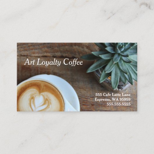 Art & Succulent Loyalty Coffee Punch Card (Voorkant)