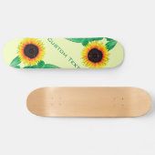 Art Sunflower - Jouw tekst toevoegen / Naam- Persoonlijk Skateboard (Horizontaal)