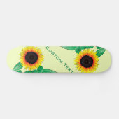 Art Sunflower - Jouw tekst toevoegen / Naam- Persoonlijk Skateboard (Horizontaal)