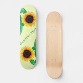 Art Sunflower - Jouw tekst toevoegen / Naam- Persoonlijk Skateboard (Voorkant)