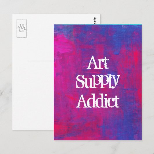 Art Supply Addict Abstracte achtergrond. Briefkaart (Voorkant / Achterkant)