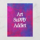 Art Supply Addict Abstracte achtergrond. Briefkaart (Voorkant)