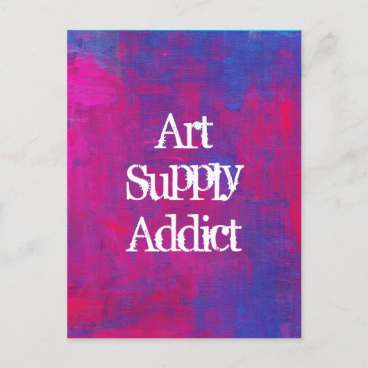 Art Supply Addict Abstracte achtergrond. Briefkaart (Voorkant)