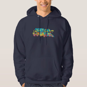 Art Surf Hoodie: Tropische surfers bovenrand Kornw Hoodie
