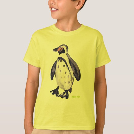 Art T-Shirt: Penguin Yellow T-shirt (Voorkant)