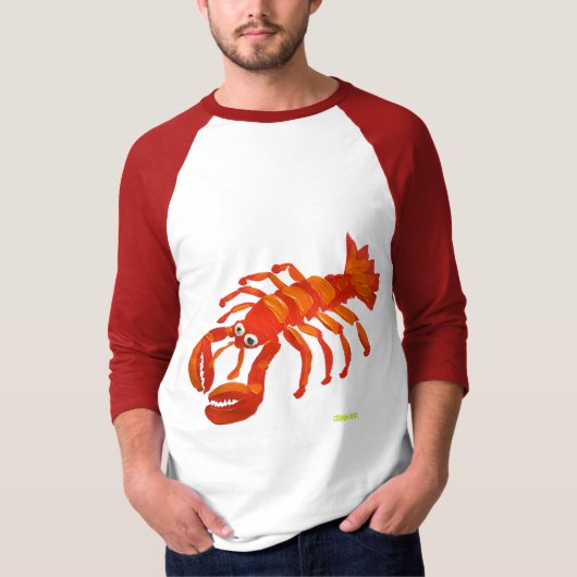 Art T-shirt-Shirt: Grote rode lobster T-shirt (Voorkant)