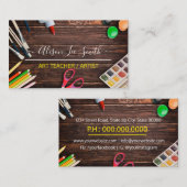 Art teacher, Artist, Hand Made Visitekaartje (Voorkant / Achterkant)