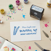 Art Teacher Beautiful Keep Creating Praise Stamp Zelfinktende Stempel