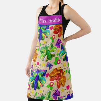 Art Teacher Butterfly Schort