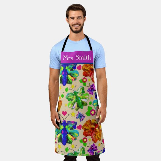 Art Teacher Butterfly Schort (Gedragen)