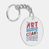 Art Teacher Chaos-coördinator Sleutelhanger (Voorkant Links)