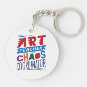 Art Teacher Chaos-coördinator Sleutelhanger (Achterkant)
