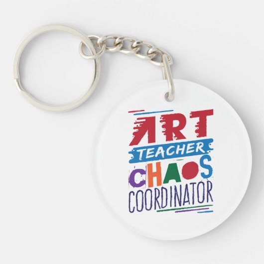 Art Teacher Chaos-coördinator Sleutelhanger (Voorkant)