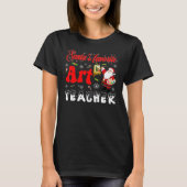 Art teacher Christmas   Santas Favorite teacher T-shirt (Voorkant)