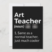 Art Teacher Definition Funny Artist Artistic Lover Bedankkaart (Voorkant)