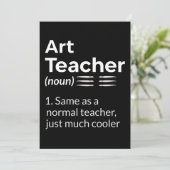 Art Teacher Definition Funny Artist Artistic Lover Bedankkaart (Staand voorkant)