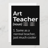 Art Teacher Definition Funny Artist Artistic Lover Bedankkaart (Voorkant / Achterkant)