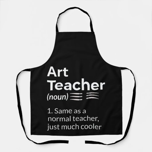 Art Teacher Definition Funny Artist Artistic Lover Schort (Voorkant)