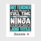 Art Teacher Functie Beroep Beroep Grappig Creatief Sticker (Vel)