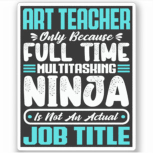 Art Teacher Functie Beroep Beroep Grappig Creatief Sticker