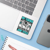 Art Teacher Functie Beroep Beroep Grappig Creatief Sticker (Laptop met iPhone)