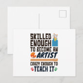 Art Teacher Funny Skill Crazy Briefkaart (Voorkant / Achterkant)
