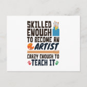 Art Teacher Funny Skill Crazy Briefkaart (Voorkant)
