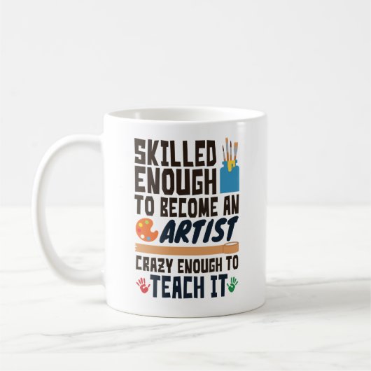 Art Teacher Funny Skill Crazy Koffiemok (Links)