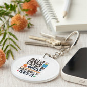 Art Teacher Funny Skill Crazy Sleutelhanger (Voorkant Rechts)