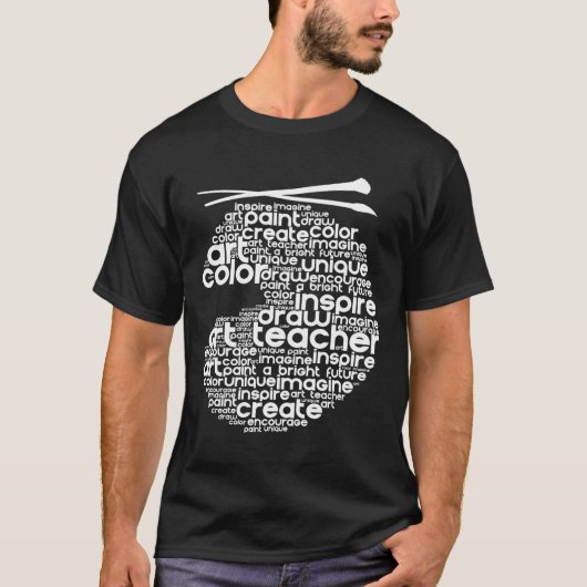 Art Teacher Gift Art Word Cloud Palet T-shirt (Voorkant)