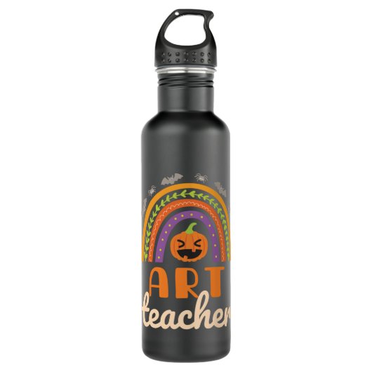 Art Teacher Halloween Boho Rainbow Waterfles (Voorkant)