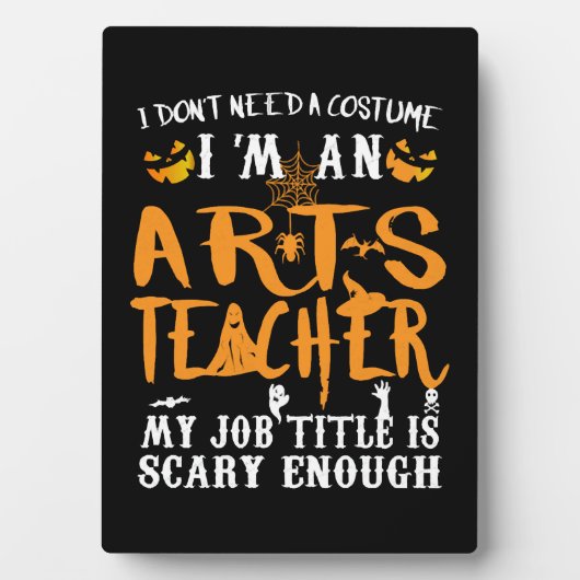 Art Teacher Halloween Funny Costume Fotoplaat (voorkant)