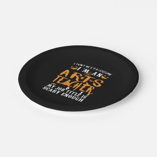 Art Teacher Halloween Funny Costume Papieren Bordje (Gekanteld)