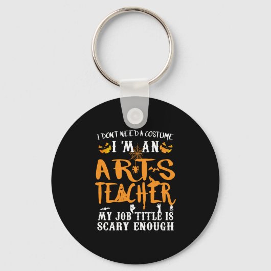 Art Teacher Halloween Funny Costume Sleutelhanger (Voorkant)