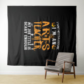 Art Teacher Halloween Funny Costume Wandkleed (In Situ (horizontaal))