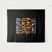 Art Teacher Halloween Funny Costume Wandkleed (Voorkant (horizontaal))