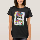 Art Teacher Life Messy Bun 100 Days Of School Cute T-shirt (Voorkant)