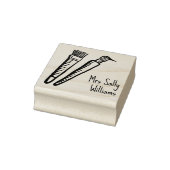 Art Teacher Name Stamp - Square Signature Stamper Rubberstempel (Stempel)