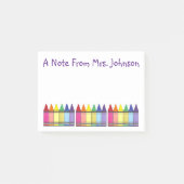 Art Teacher Rainbow Crayon persoonlijke notitie va Post-it® Notes (Voorkant)