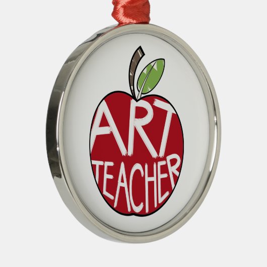 Art Teacher Red Apple Ornament (Rechts)